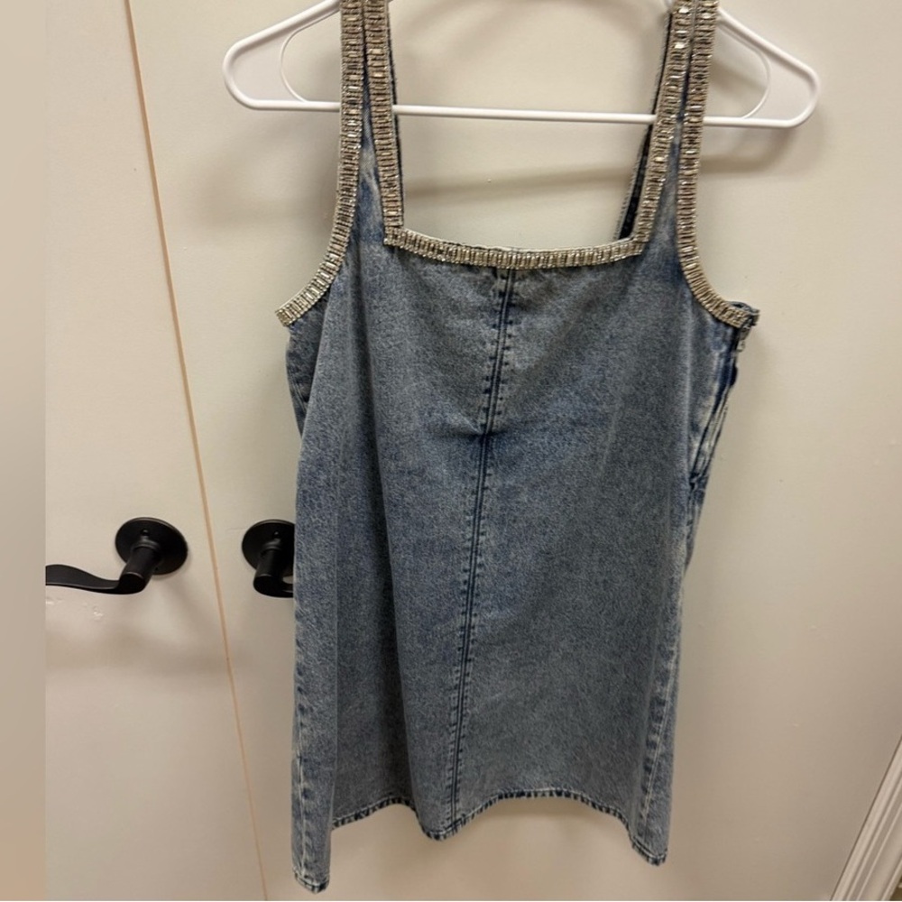 rag & bone Blue Mini Dress with Silver Accents
